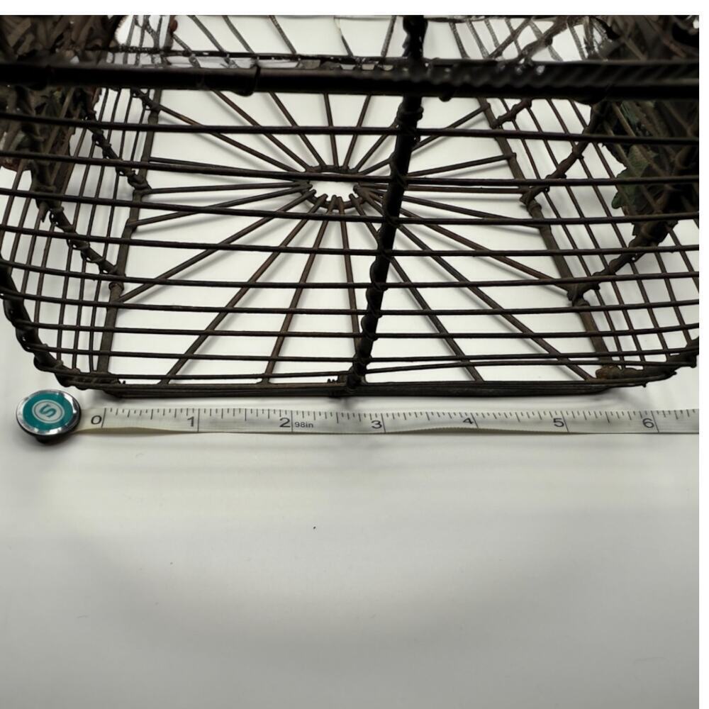 Metal Wire Basket Fruit Handle Berries Strawberry Farmhouse Cottage Core - Picture 9 of 9